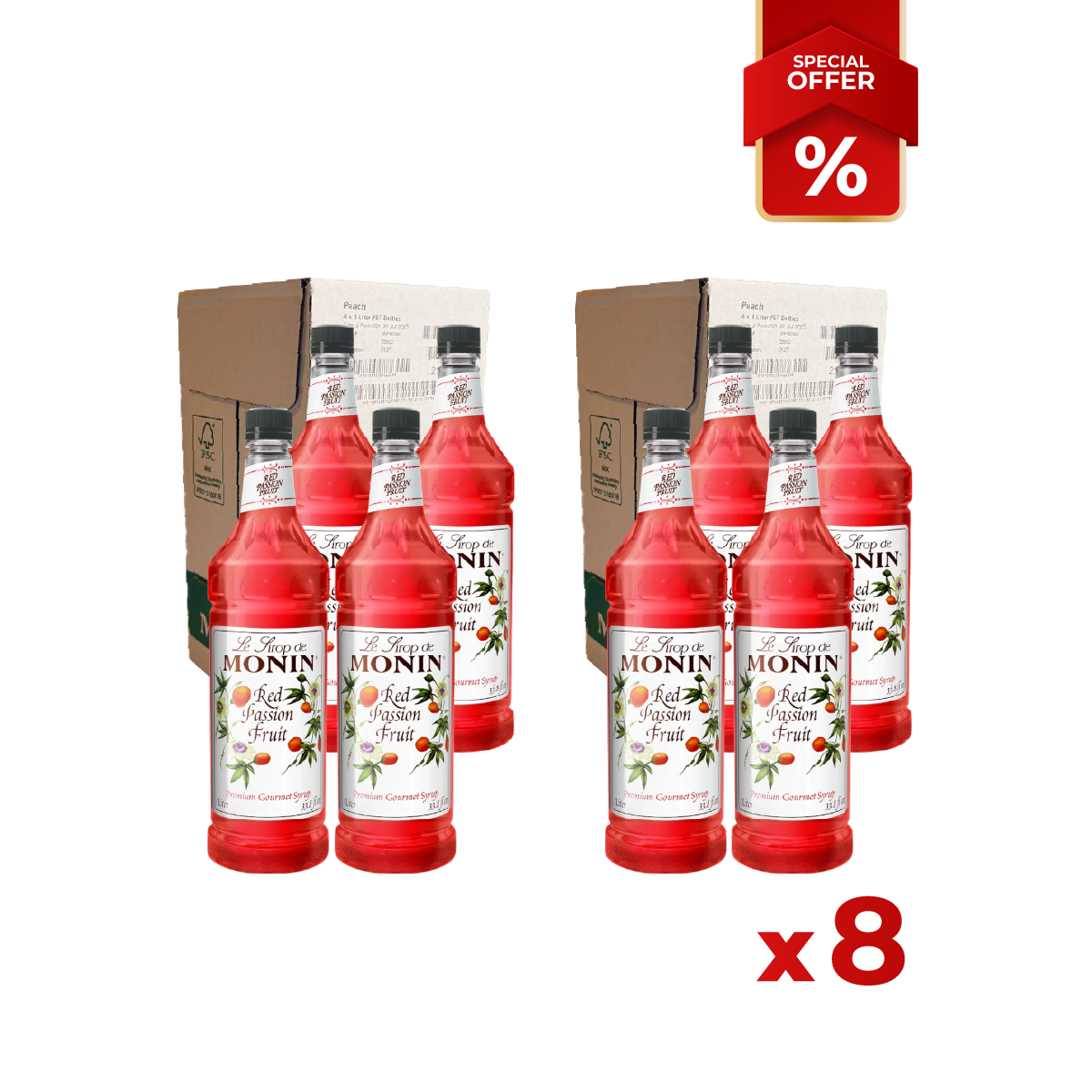 Sirop de Fruit de la Passion Rouge MONIN, 1L