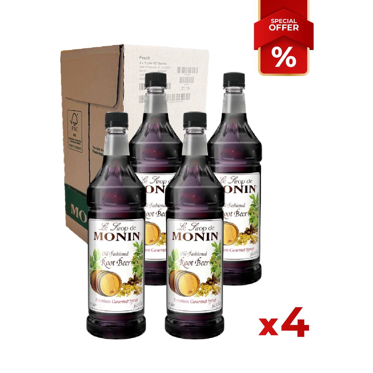 Sirop de Root Beer Old Fashion MONIN, 1L