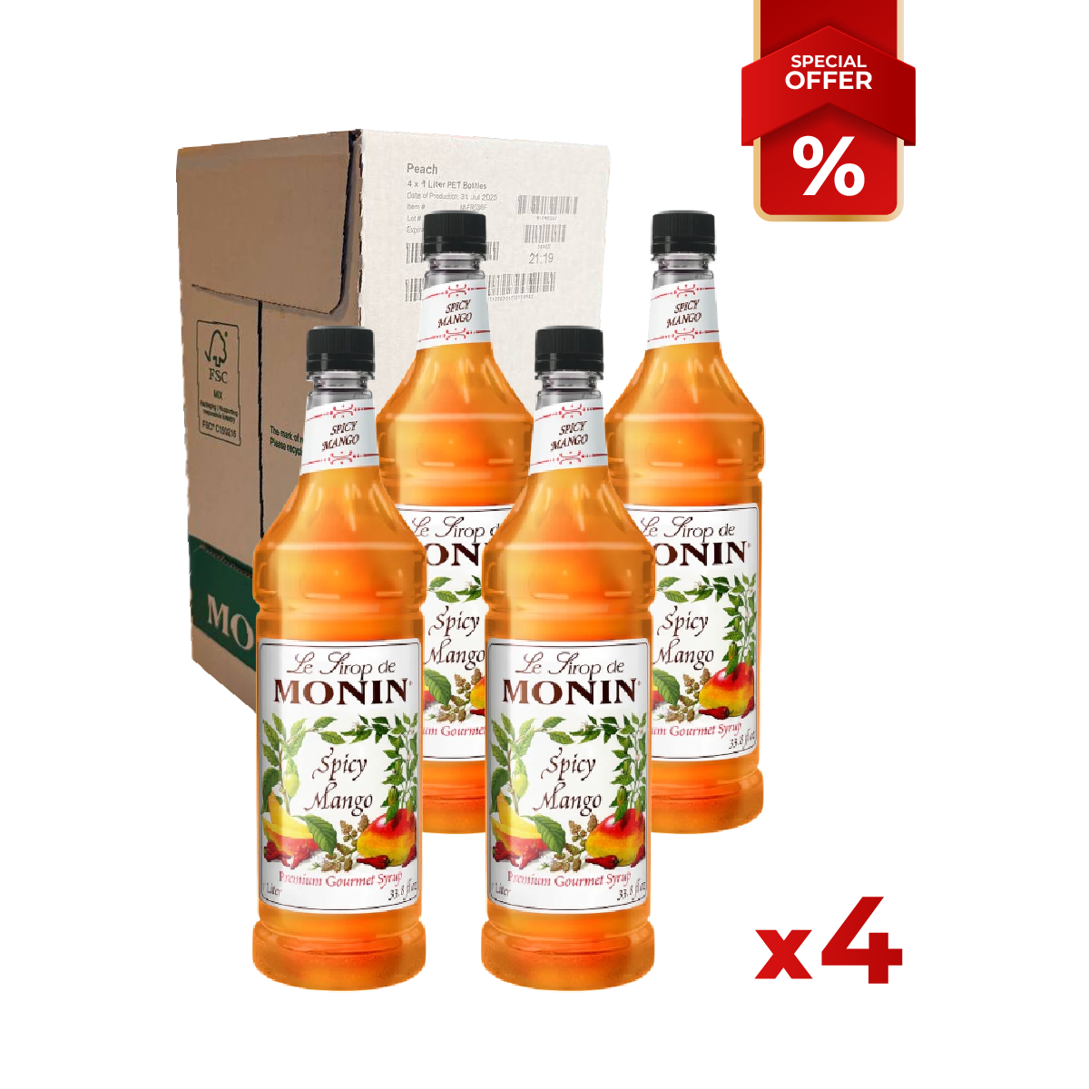 Mango Spicy Syrup Monin 1L