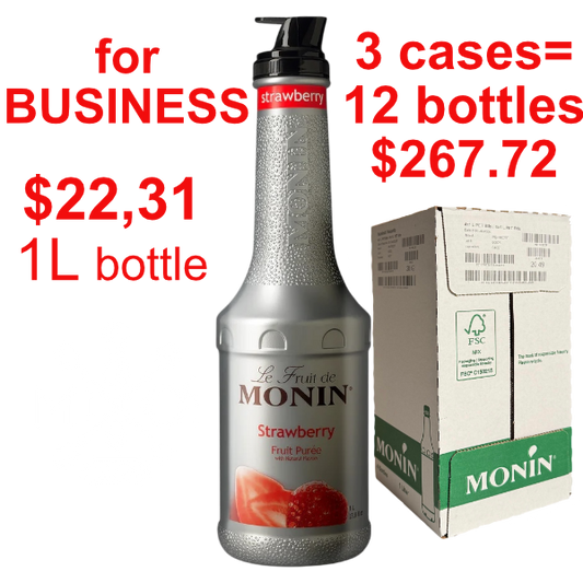 Strawberry Puree Syrup MONIN, B2B bundle
