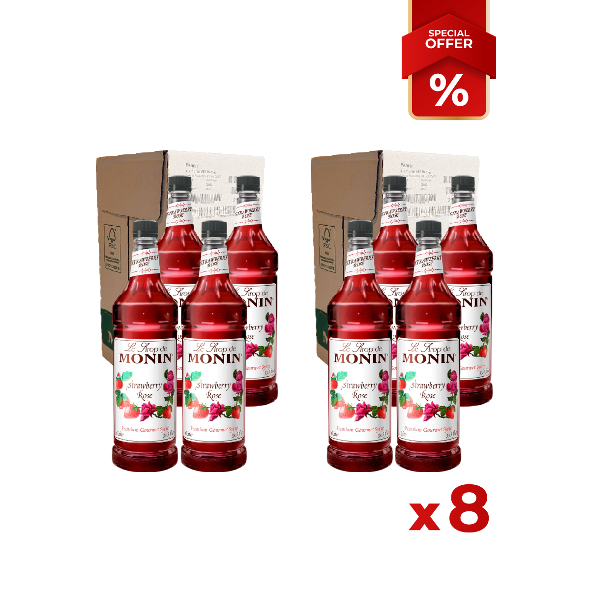 Sirop de Fraise Rose MONIN 1L