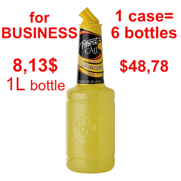 Sweet & Sour Syrup-Puree FINEST CALL, B2B bundle