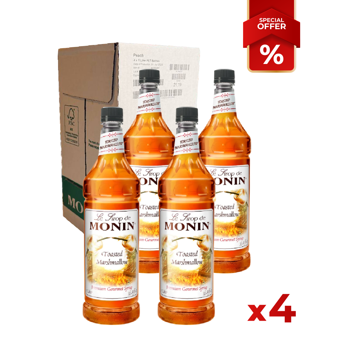 Marshmallow Toasted Syrup MONIN, 1L