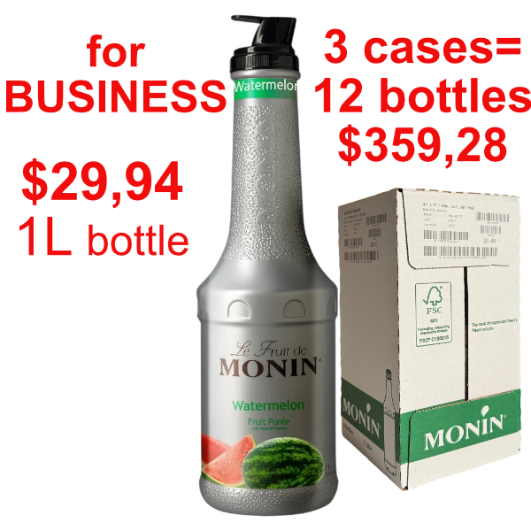 Watermelon Puree Syrup MONIN, B2B bundle