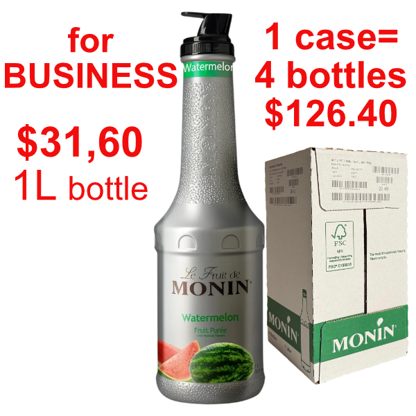 Watermelon Puree Syrup MONIN, B2B bundle