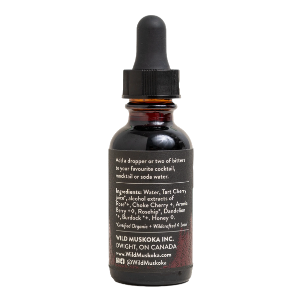 Wild Cherry & Rose Bitters WILD MUSKOKA, 30ml/1oz