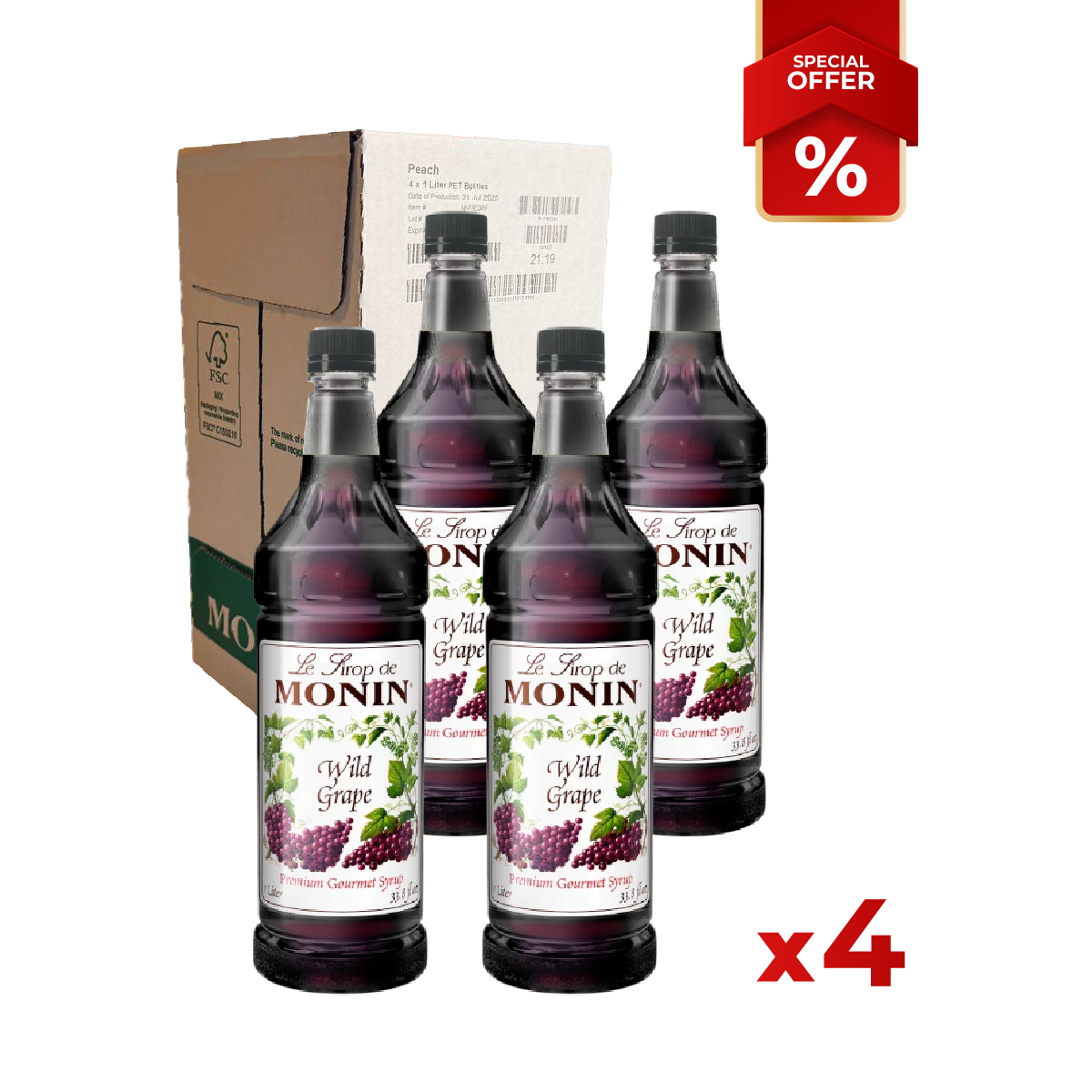 Sirop de Raisin Sauvage MONIN, 1L