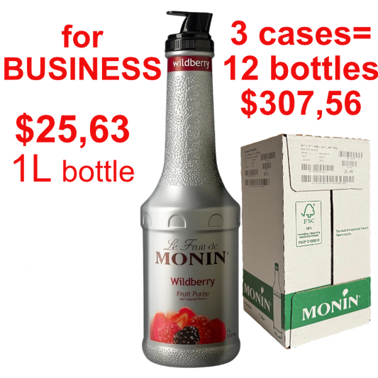 Wildberry Puree Syrup MONIN, B2B bundle