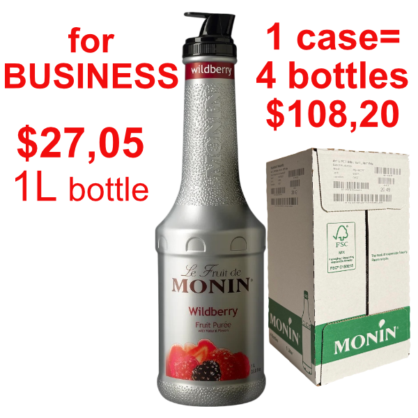 Wildberry Puree Syrup MONIN, B2B bundle
