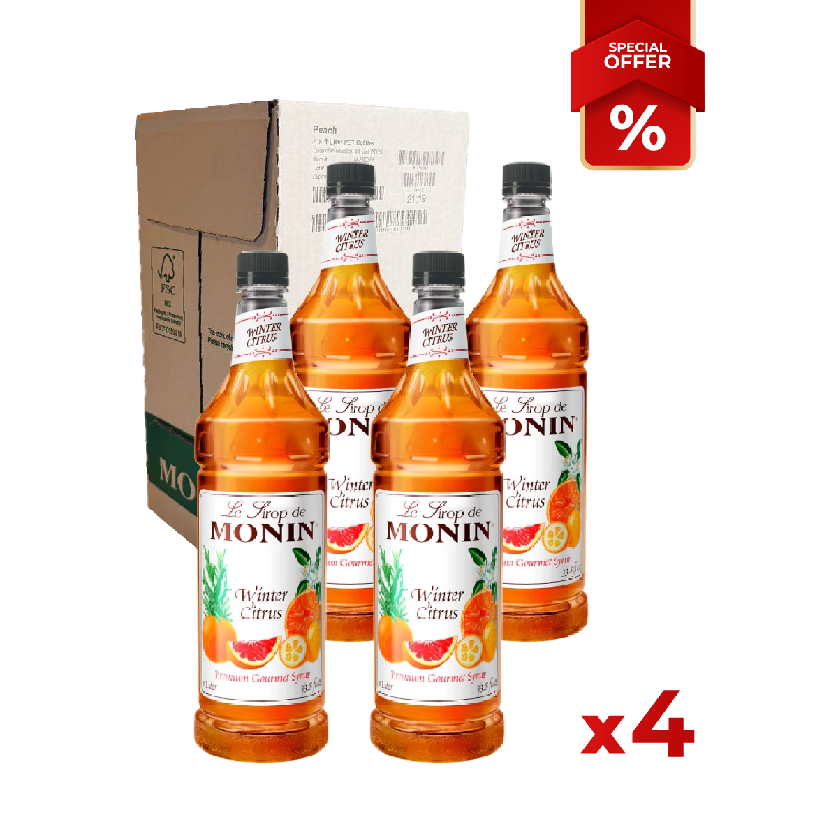 Sirop d'Agrumes d'Hiver MONIN, 1L