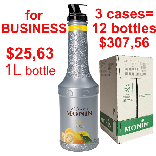 Yuzu Puree Syrup MONIN, B2B bundle